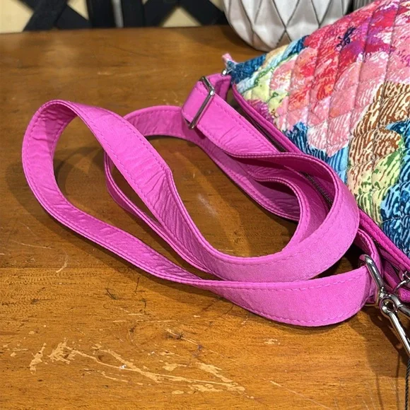 Vera Bradley Floral Crossbody Bag - Pink, Blue, Green - Picture 9 of 13